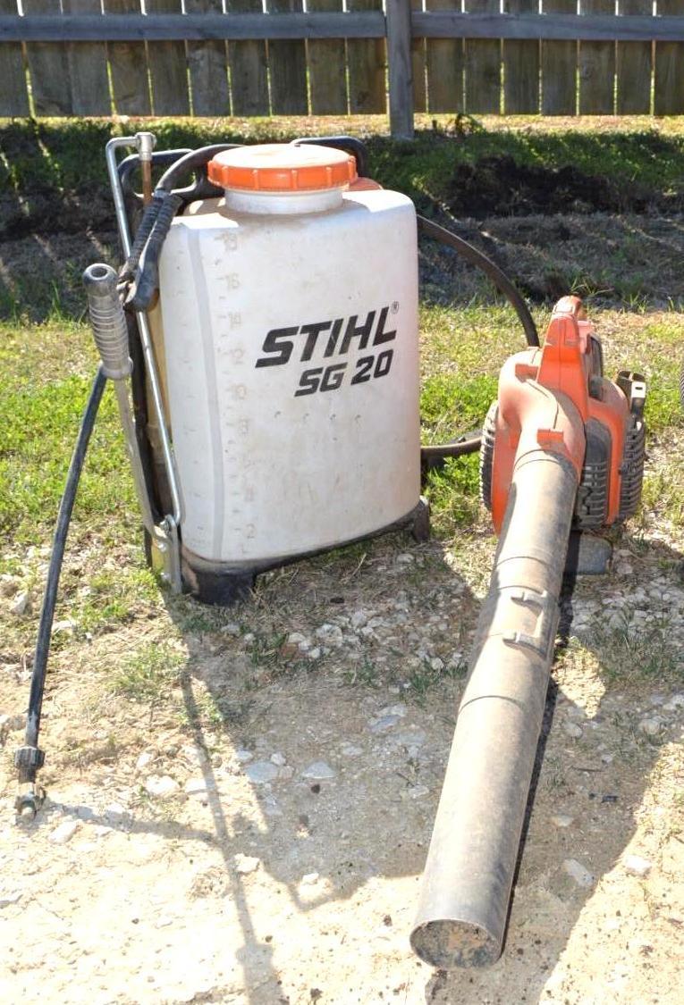 Sthil Sprayer and Husqvarna Gas Blower