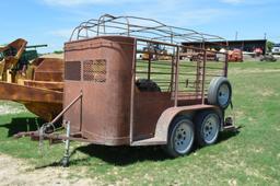 10ft Stock Bumper Pull, Double Axle, New tires/rims, Double Back Gates,Torsion Suspension