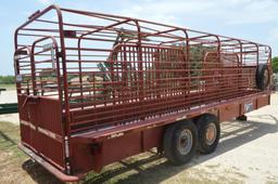 1999 Gooseneck 24' x 6' Cattle Trailer, Michelin Tires, Composite Floor