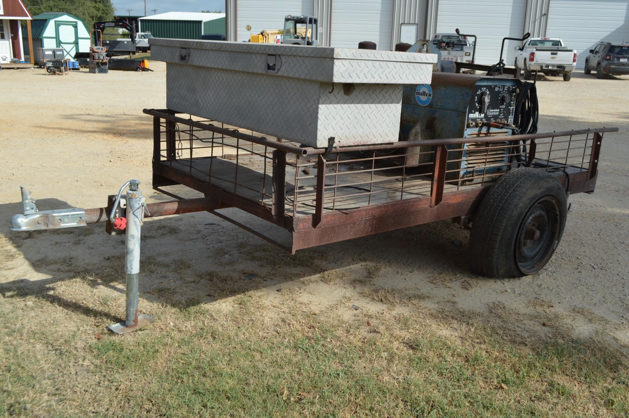 Miller Welder and Tool Box on Trailer