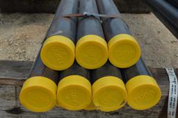 10 Joints of 4inch Pipe, .237 wall 10.92# CW Line Pipe, 21' long, Thread and Coupler, Sch 40