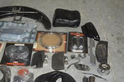 Assorted Motorcycle Parts and Tools