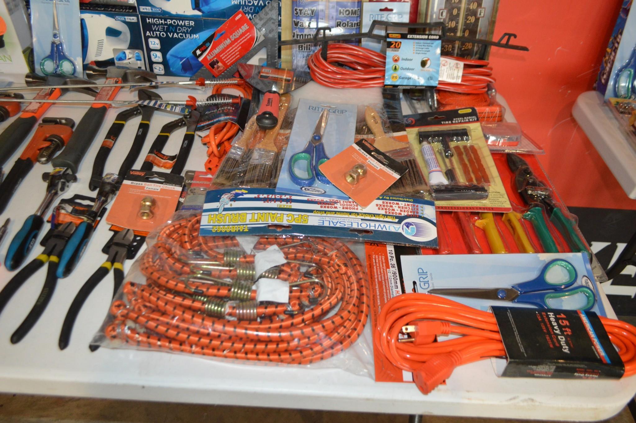 Assorted Outdoor Gear, Automobile Tools, and other Miscellaneous Accessories