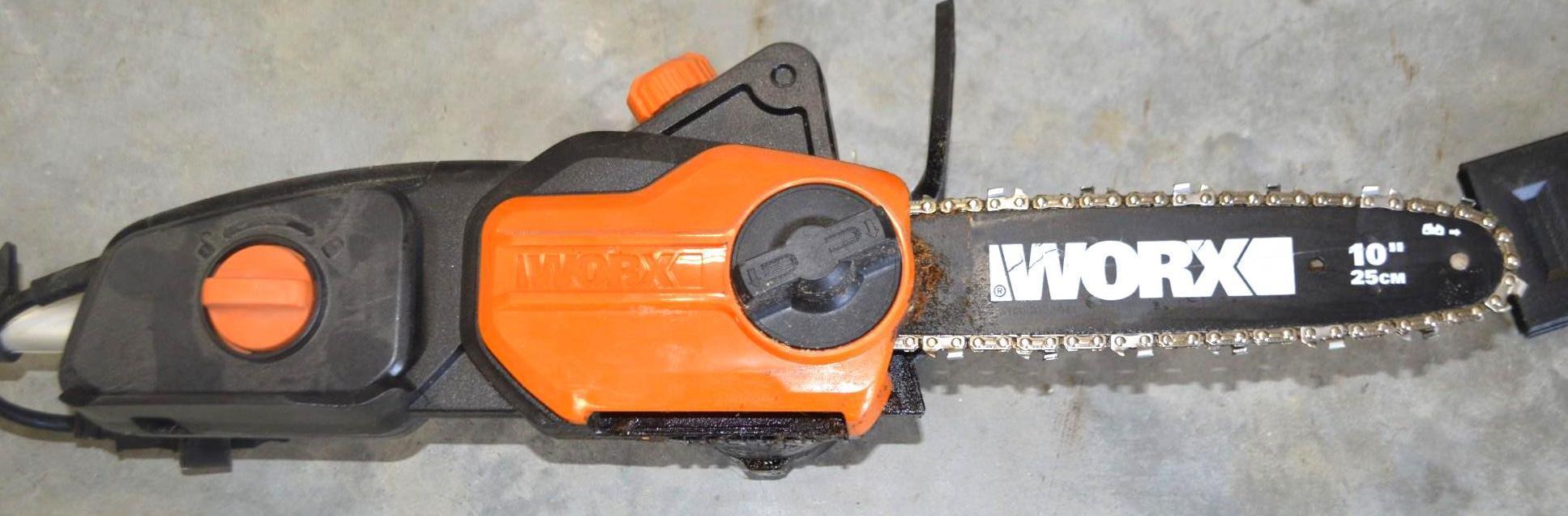 Worx WG309 8 Amp 10 inch Corded Electric Pole Saw & Chainsaw