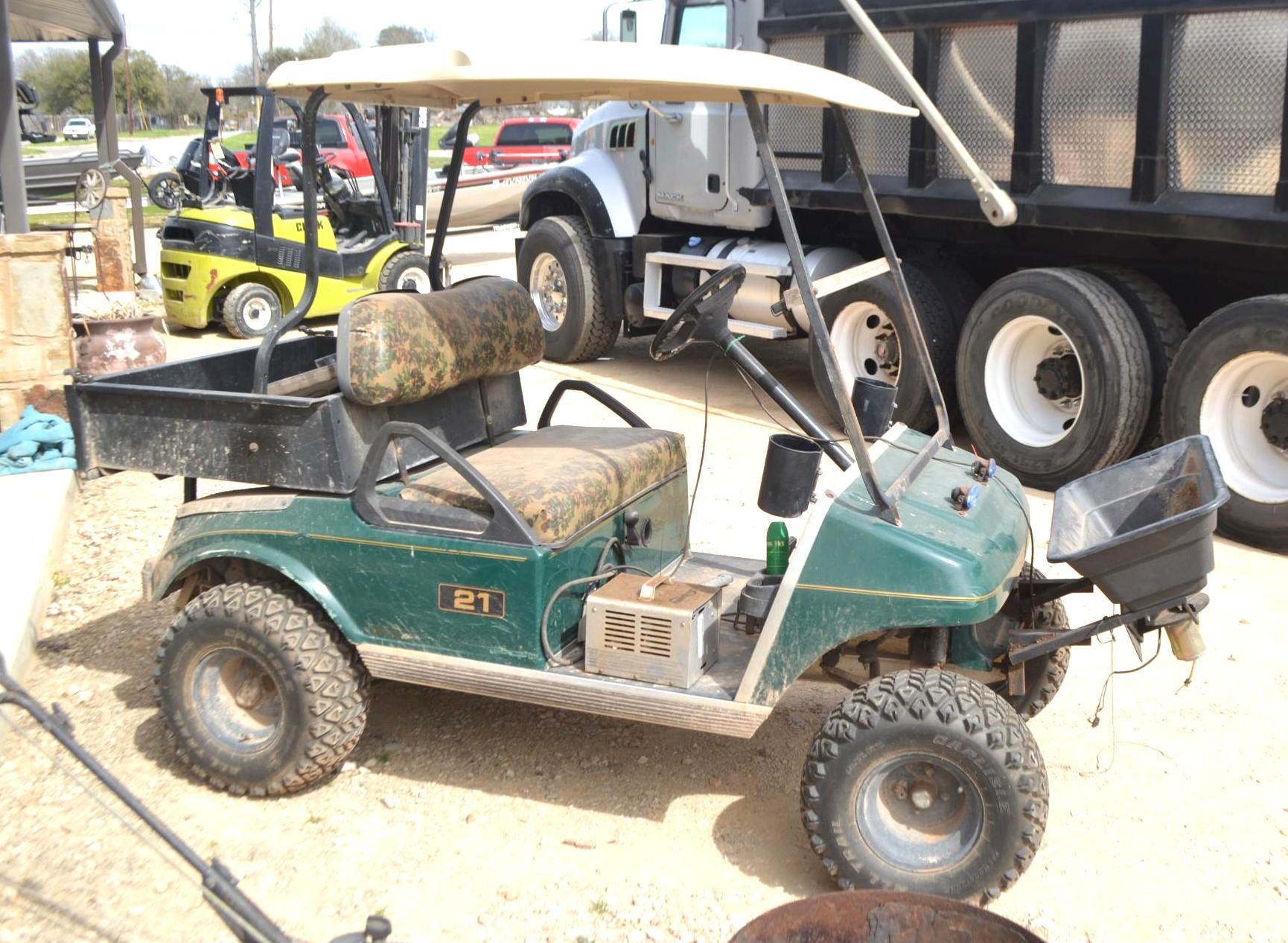 Electric Club Car Golf Cart W/ Work Bed