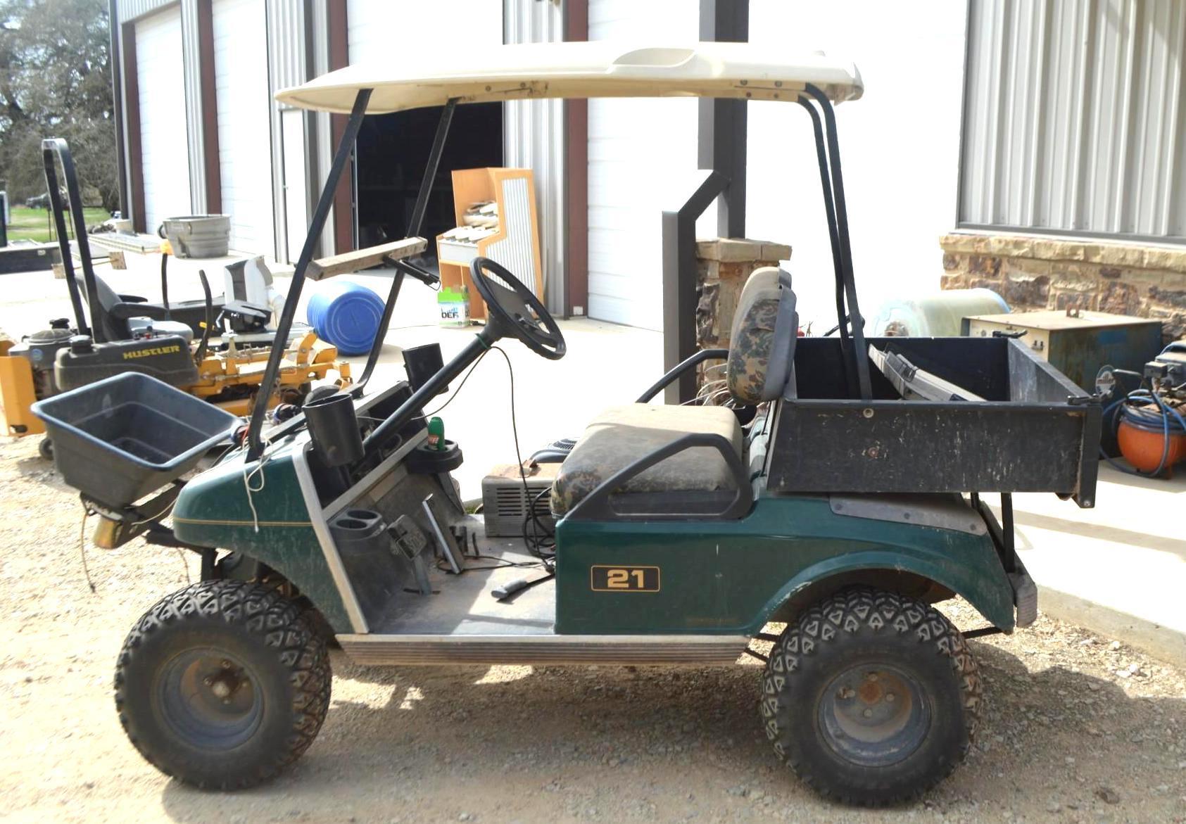 Electric Club Car Golf Cart W/ Work Bed