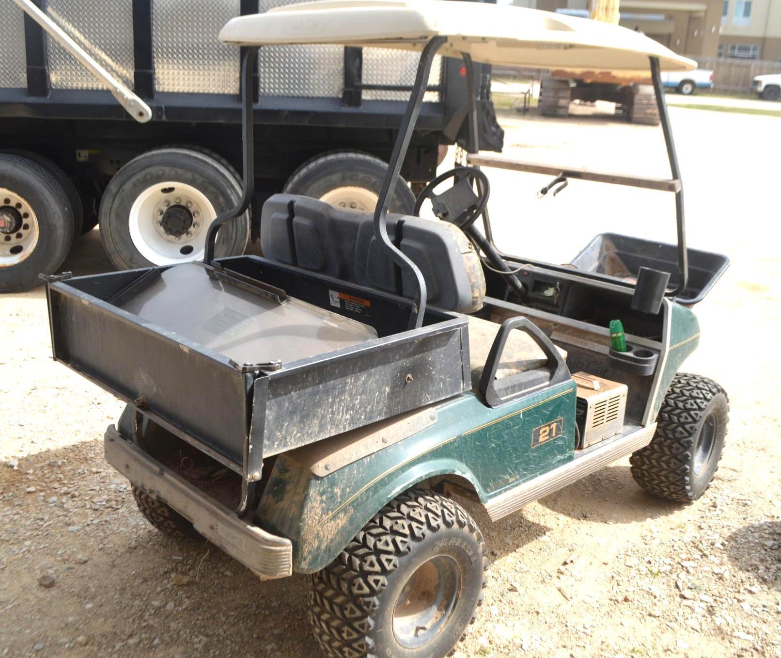 Electric Club Car Golf Cart W/ Work Bed