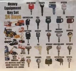 Heavy Equipment Master Key Set (24 Total Keys)