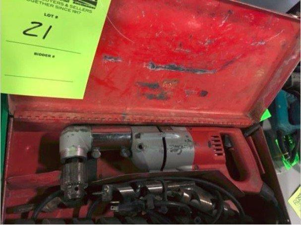 Milwaukee 1/2" drill w/ right angle attachment