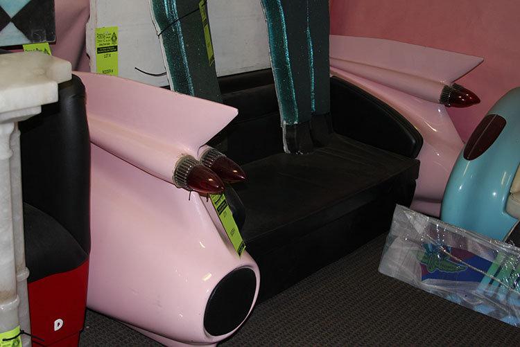 Pink Cadillac Convertible Bench