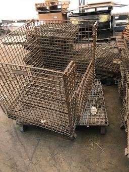 Collapsible Wire Metal Bins, VARIOUS SIZES AND CONDITIONS