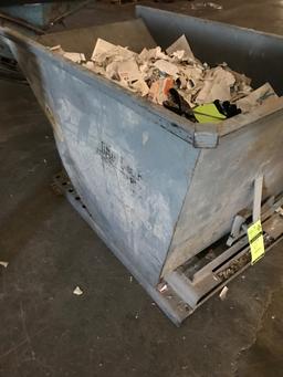 Wright Industrial Tipping Dumpster made to be raised with a forklift and dumped