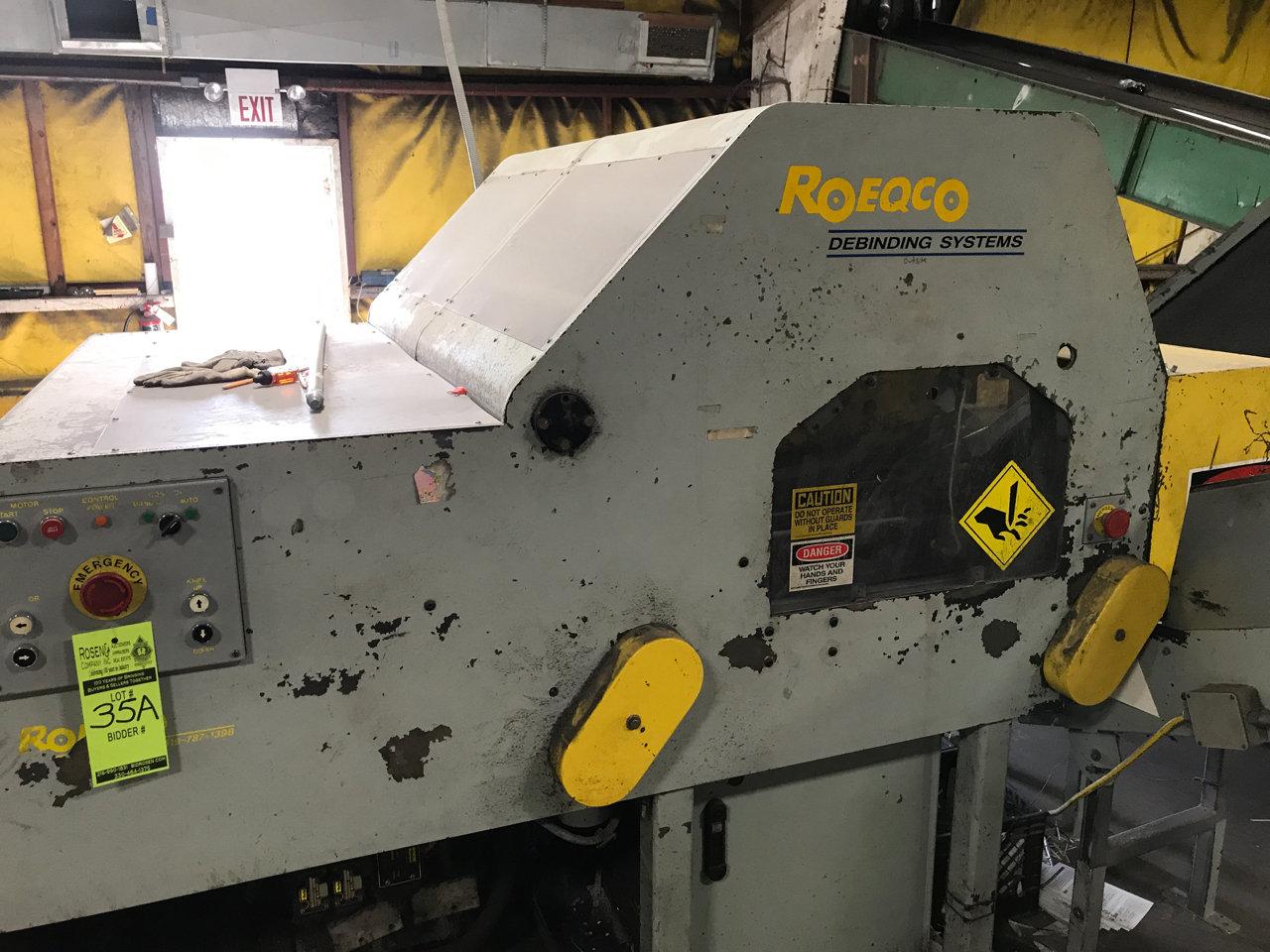 ROEQCO Model 6037 Auto 2 Head Book Debinding Machine for recycling books and magazines