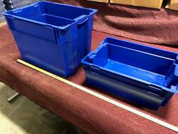 Trelleborg Rubore plastic storage totes. Containing 2 different sizes. (See pics).