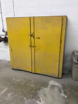 Yellow Cabinet, not marked as a Flammable Cabinet