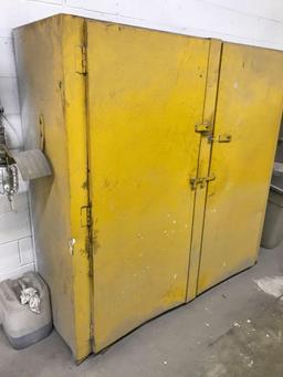 Yellow Cabinet, not marked as a Flammable Cabinet