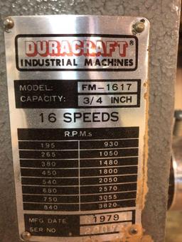 Duracraft Industrial 16 speed drill press.