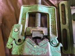 One Vintage Pipe Vise, and one newer machinists vise