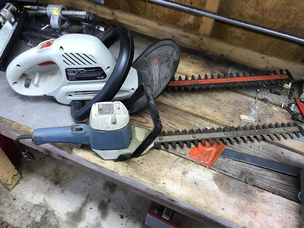 Lot of 2 Hedge Trimmers, both power on