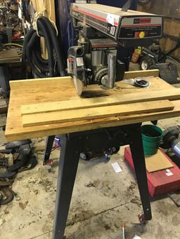 Craftsman 10 inch radial arm saw, powers on and works as intended