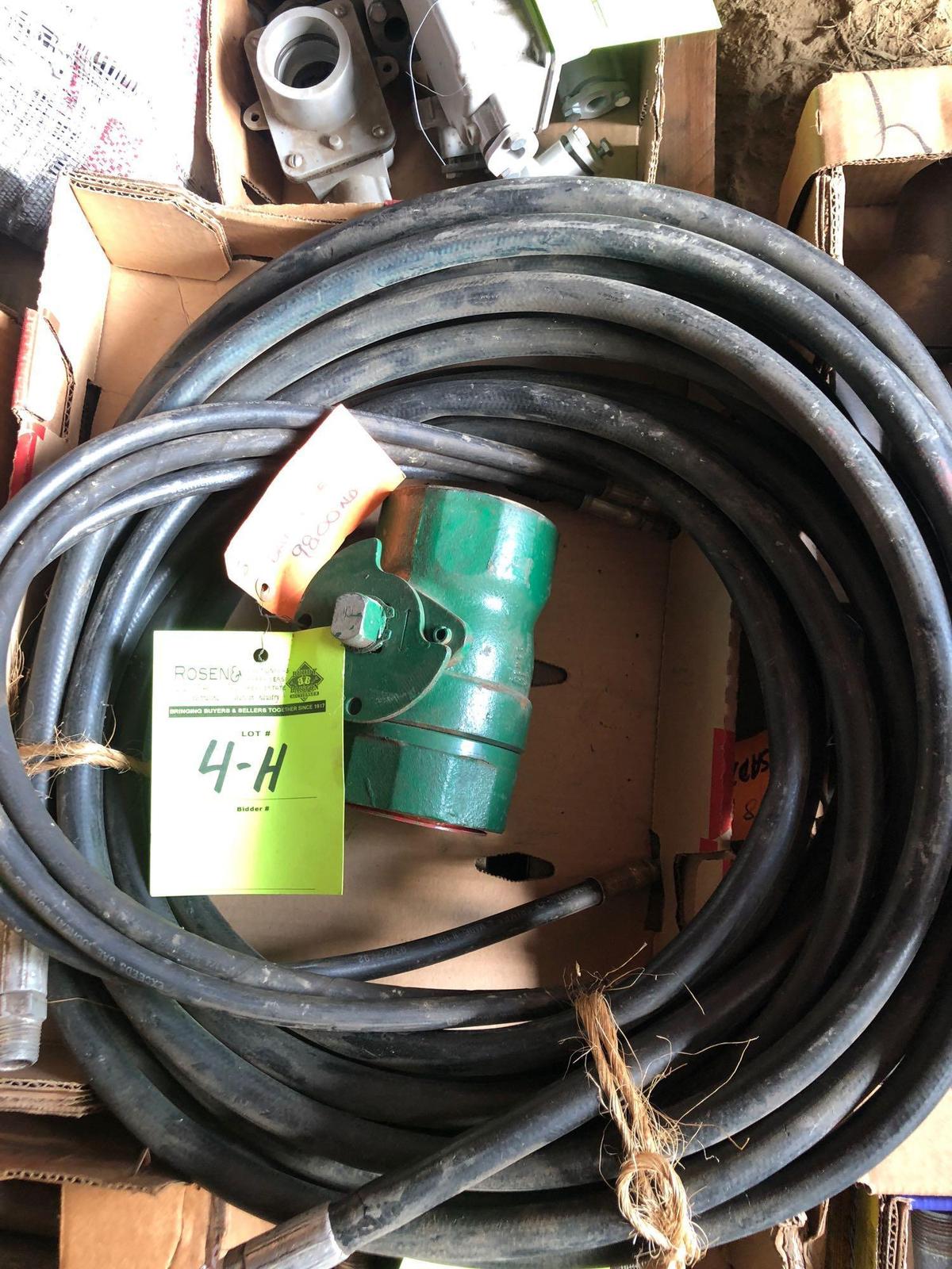 New Hydraulic hoses and (1) New 3 in Demco Ball Valve