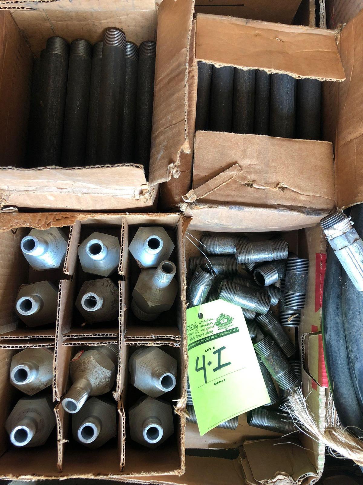 1 lot of various swage nipples & steel pipe nipples