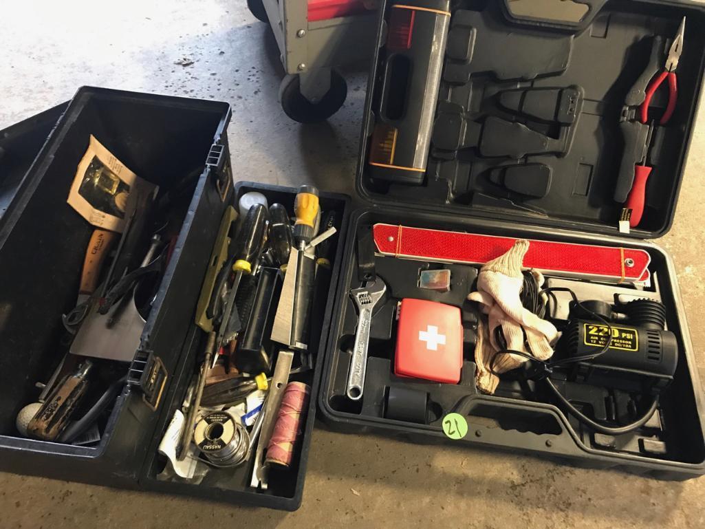 Partial tool kit, and toolbox with misc tools