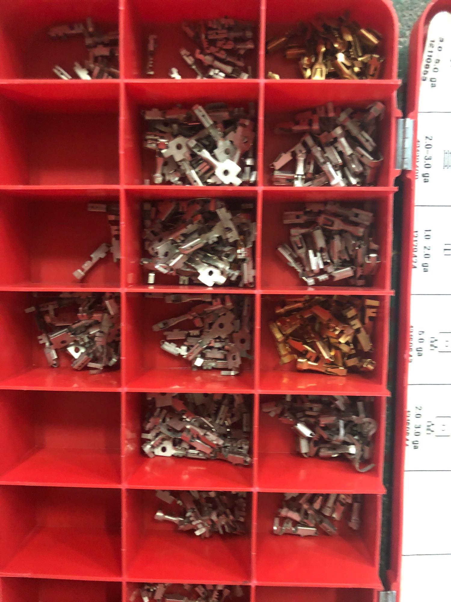 Approx 26 trays of new electrical fittings.