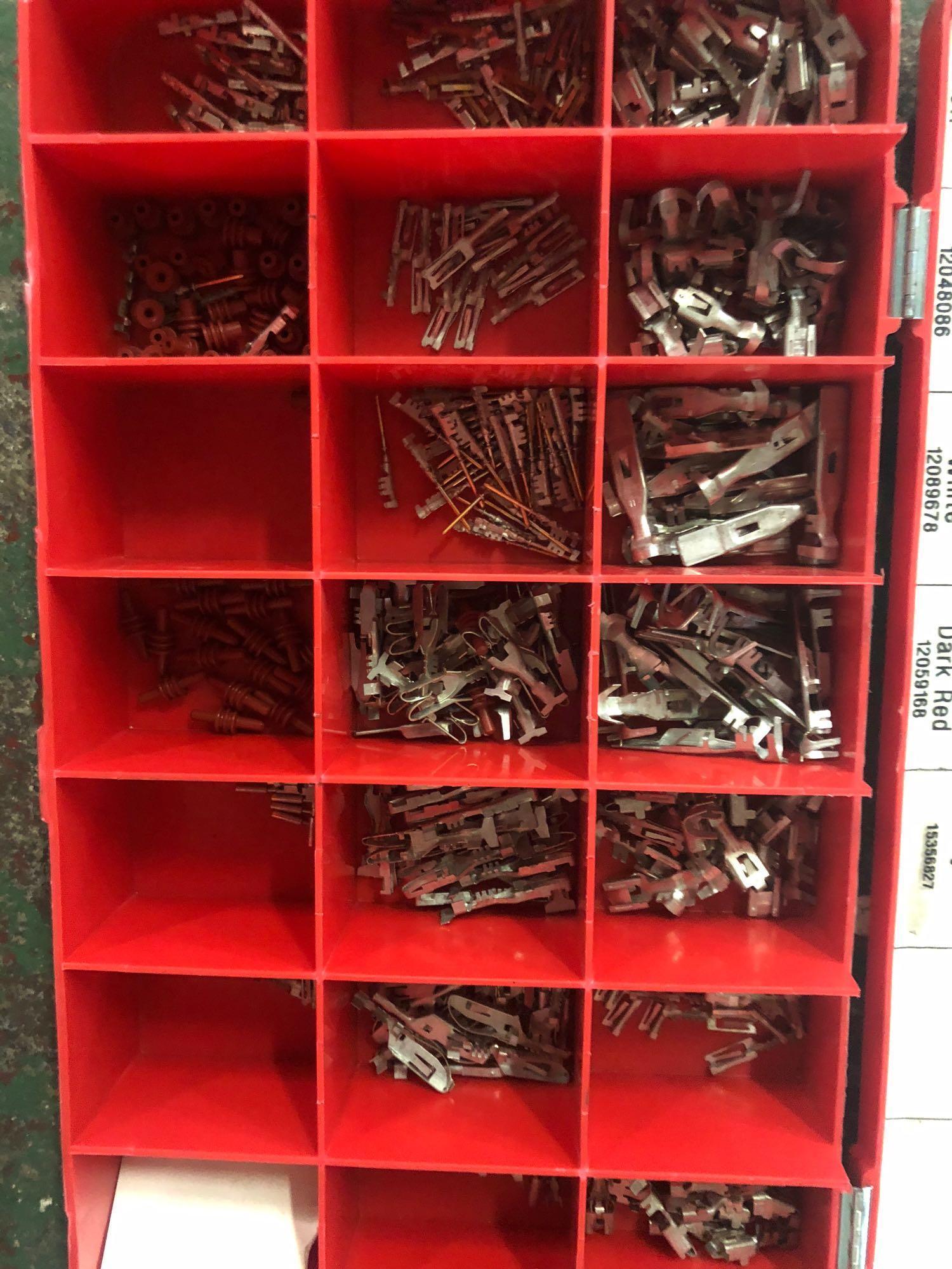 Approx 26 trays of new electrical fittings.