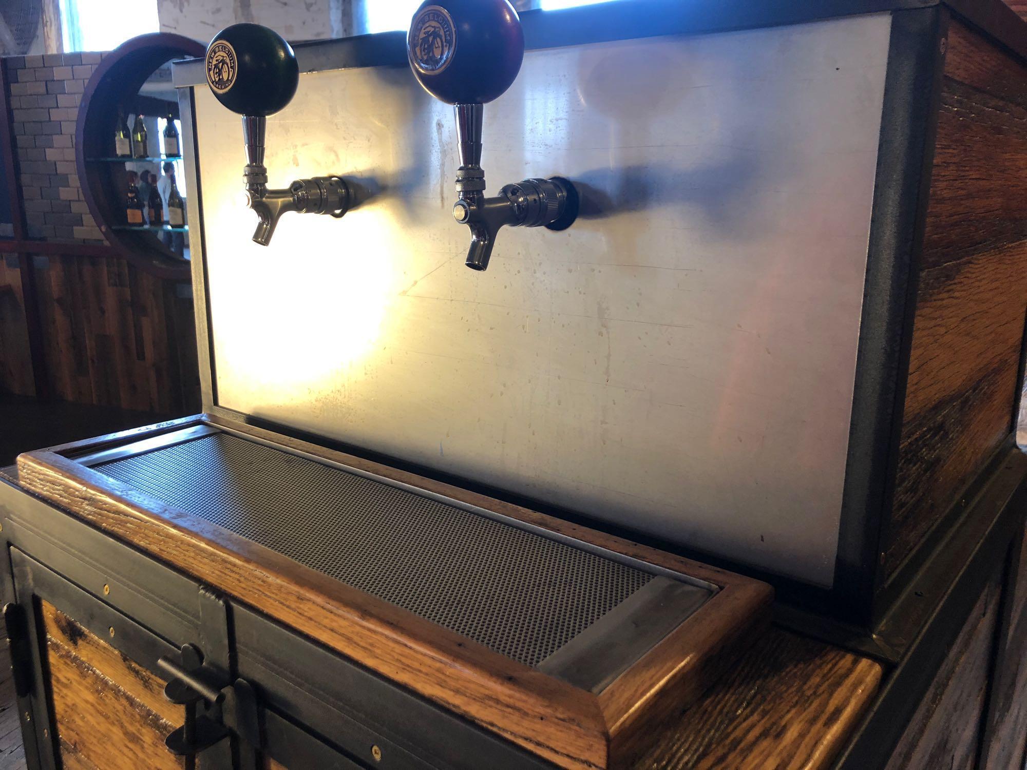 Hand Crafted 2 Keg Beer Cart w/ harvested lumber from Winstar Farm-Versailles, Kentucky