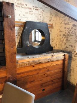 Vintage Wooden Mold Mirror Unit salvaged from T & B Foundry, Cleveland, Oh.