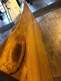 9 ft x 40.5 in wide x 2 in thick Finished Live Edge Table