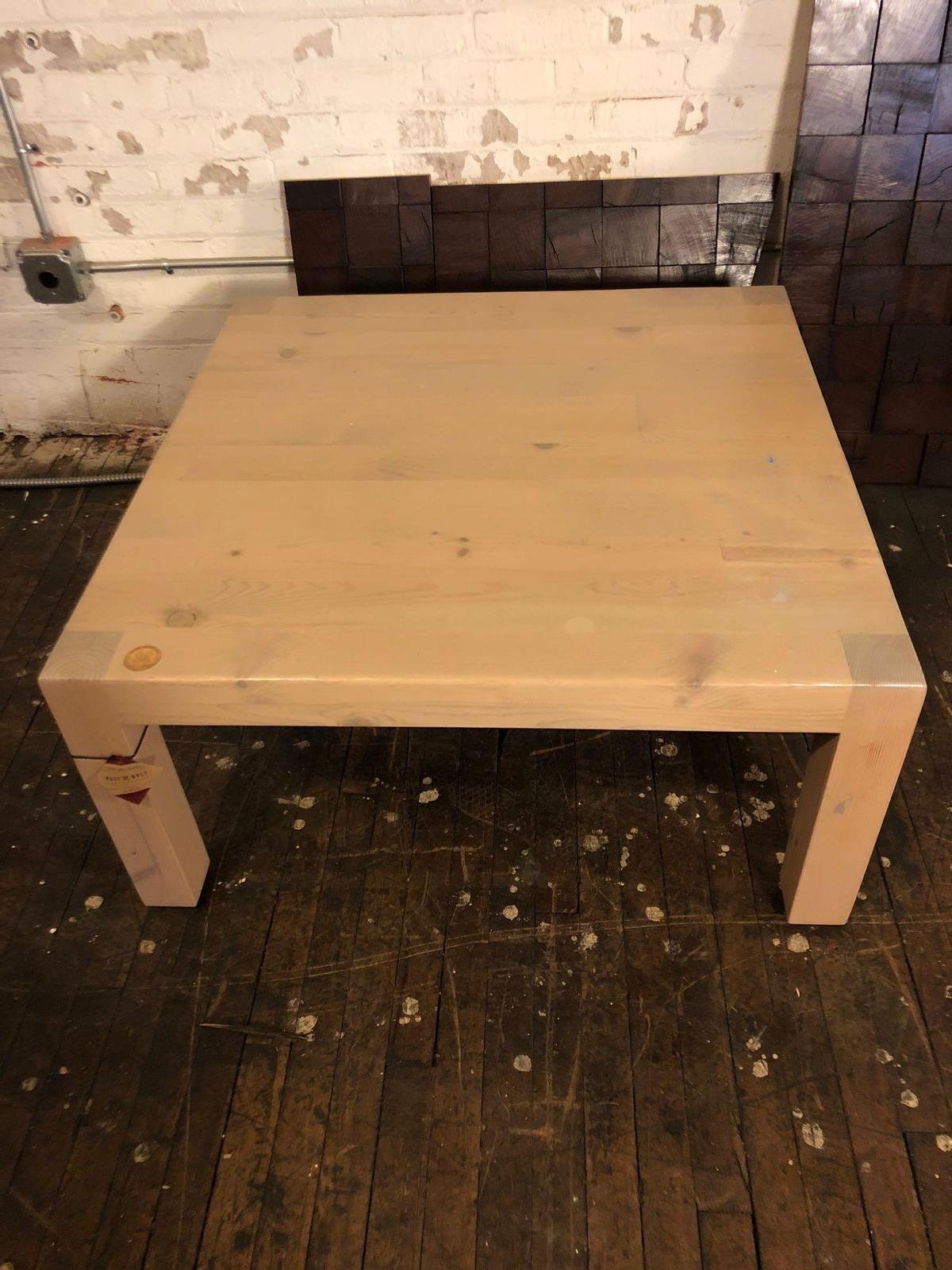 Approx 36 x 36 coffee table.