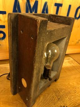 Vintage Industrial Salvaged Lamp Fixture