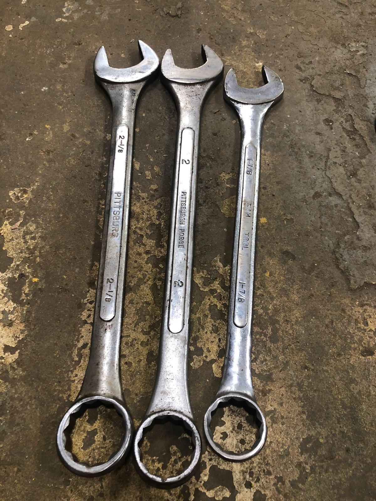 Group Lot of 3 Large Open End Wrenches