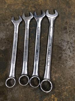 Group Lot of 4 Large Open End Wrenches