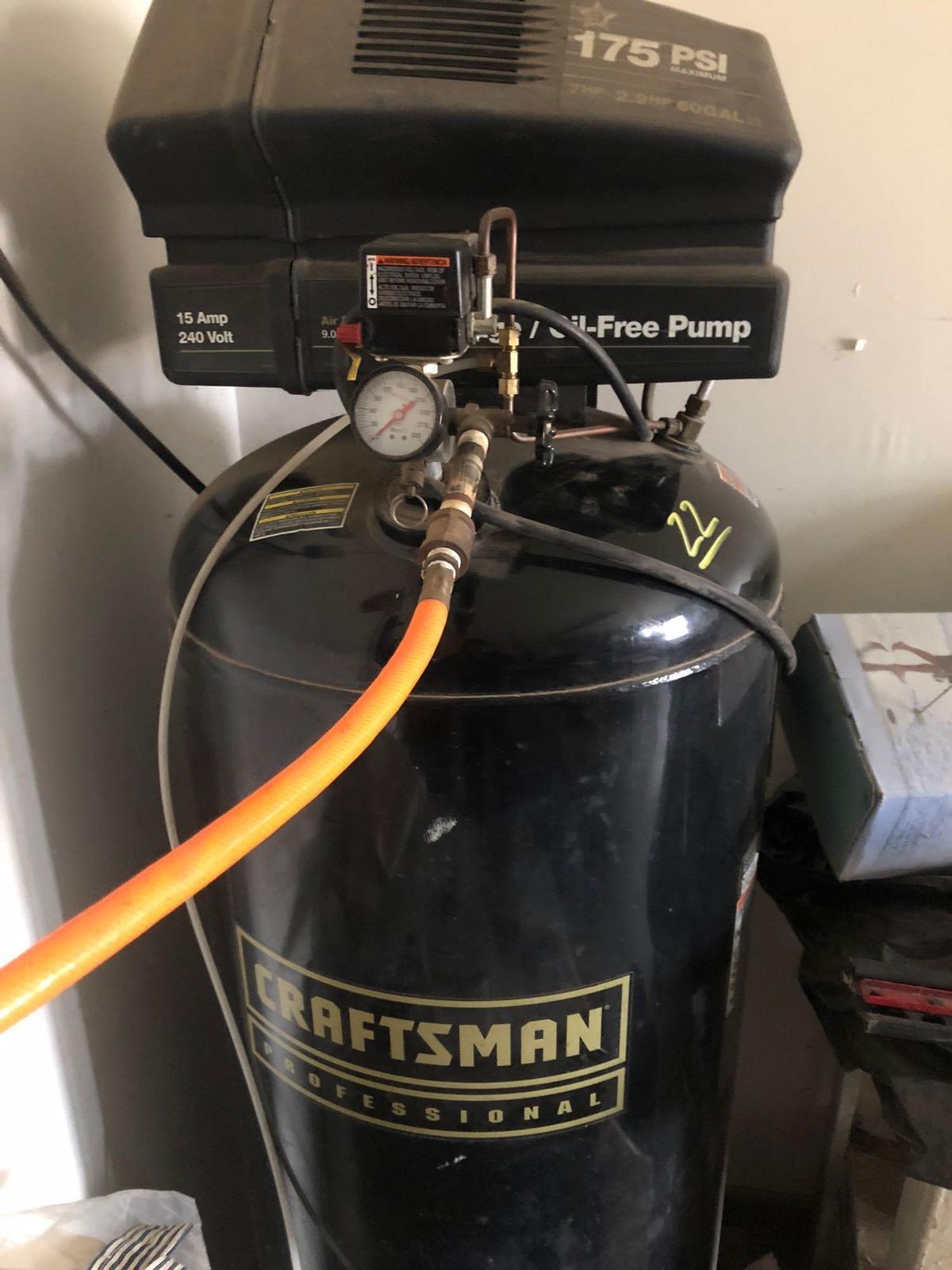 Craftsman Professional 2 Stage Oil Free Vertical 60 gal Air Compy