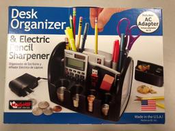 (Pallet 10) Desk Organizer & Electric Pencil Sharpener (Includes AC adapter)