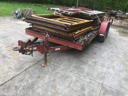 Cronkhite 2600 EUA Pintle Hitch Trailer Stand up ramps, Wood deck, Pintle, 2 axles. Electric Brakes