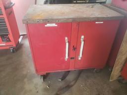 Knaack Red shop cart, tool storage, table on casters