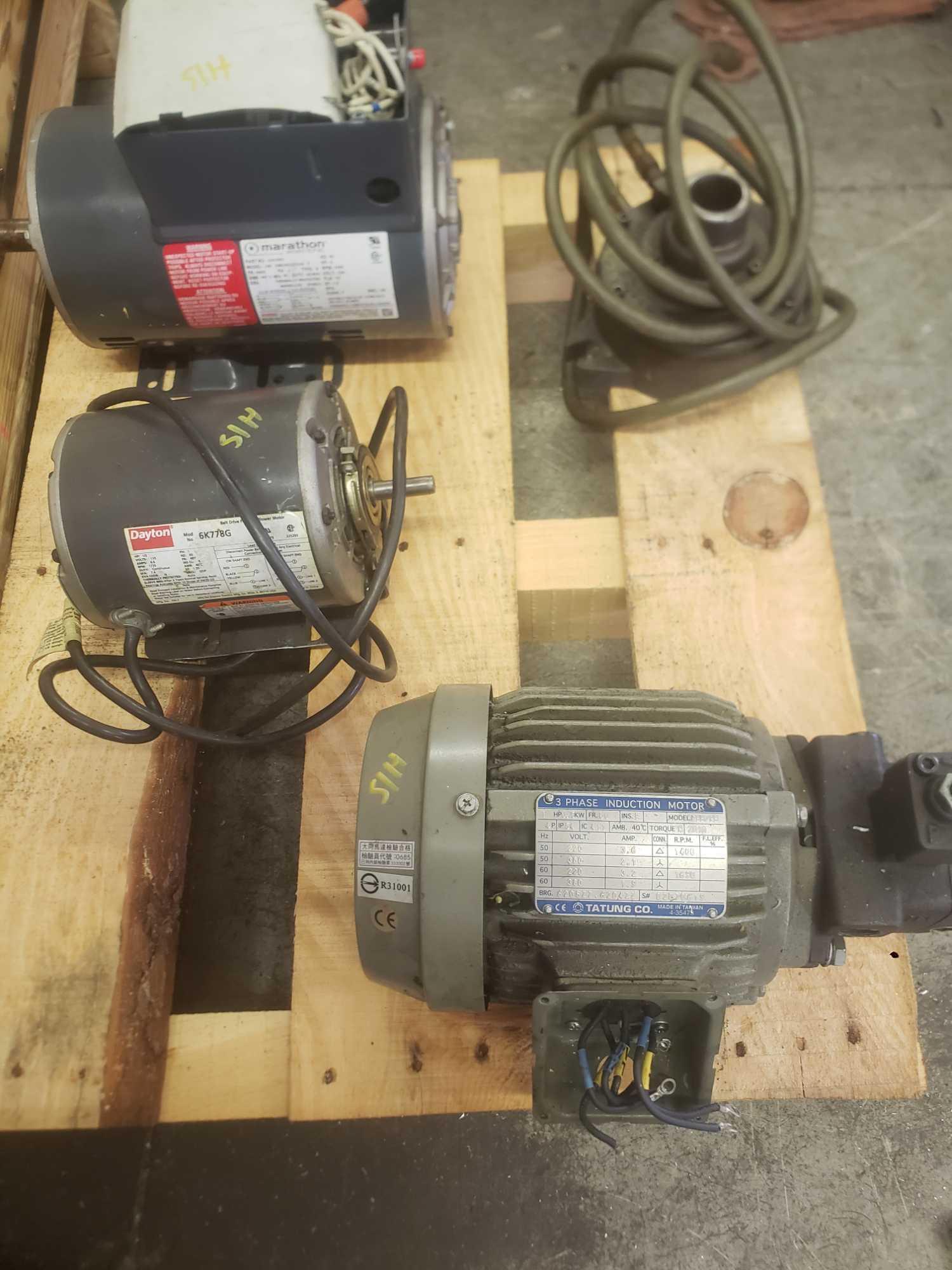 3 electric motors and hydraulic chuck