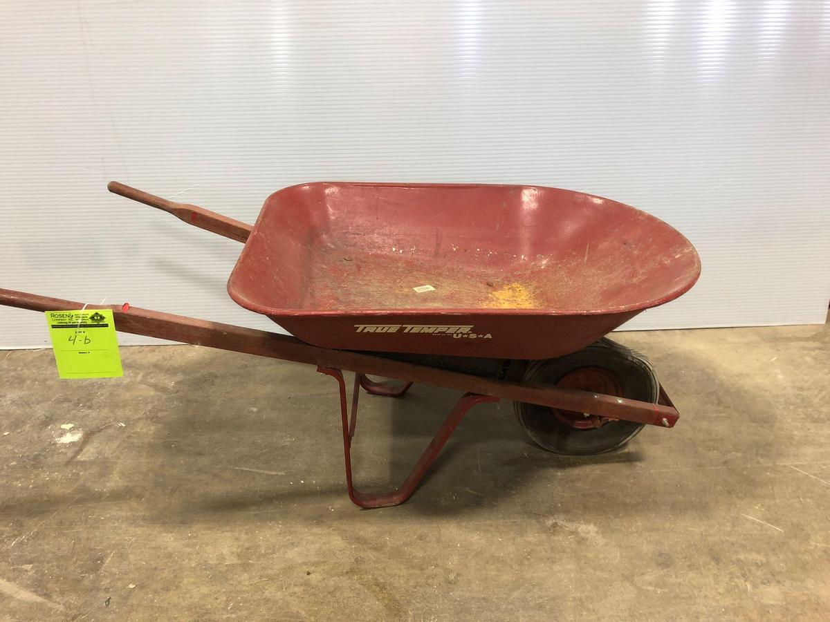 True Temper Rubber Tired Wheel Barrow