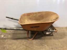 True Temper Rubber Tired Wheel Barrow