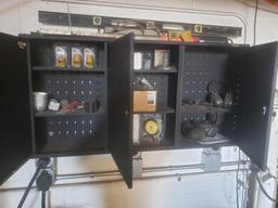 Us general Hanging tool cabinet with keys and contents