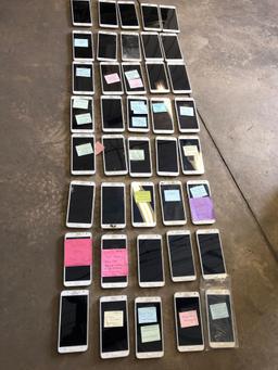 Lot of 40 Samsung J7-00T Smart Phones in various stages