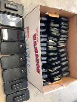 Lot of (48) HTC Smart Phones in Otter Boxes & Box of Chargers.