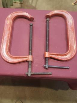 (2) 12" Urrea Heavy Duty Clamps. Condition: Good