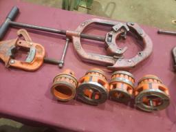 Pipe Cutter, Clamps and Tooling.