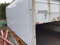 Approx 14 foot box with roll up door Fiberglass body