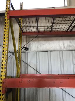 Tear drop pallet racking, 12 foot tall, 8-6 wide